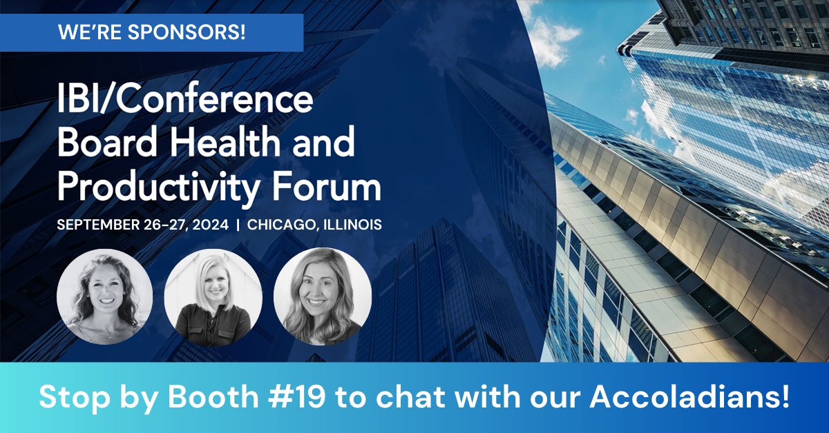 Accolade's tweet photo. Accolade is thrilled to be sponsoring IBI/Conference Board Health and Productivity Forum 2024 ⭐ We’re looking forward to a packed agenda from leaders sharing the strategies that maximize employee satisfaction and lower healthcare costs. https://t.co/DFdNZCUero