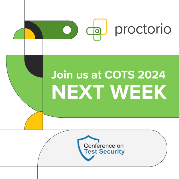proctorio's tweet photo. The 2024 Conference on Test Security starts NEXT WEEK in Salt Lake City, UT! Join our team for poster sessions on flexibility and misconceptions in online proctoring. #Proctorio #COTS2024 #ConferenceOnTestSecurity #TestSecurity #OnlineProctoring #EdTech https://t.co/MGcABvBE7I