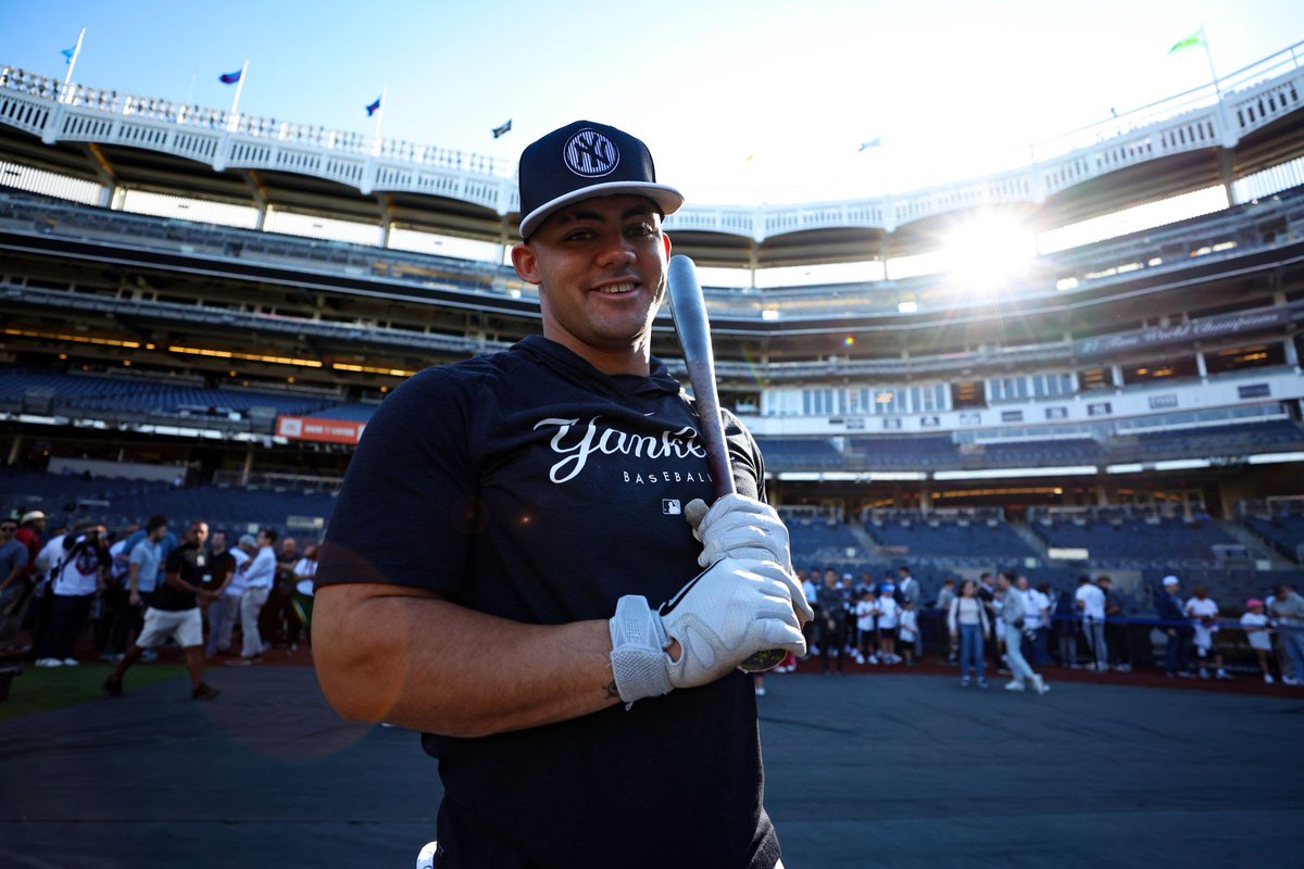 If Jasson Dominguez hits a HR tonight someone who retweets and is following is winning a shirt. Comment your size. Let’s go Yankees.