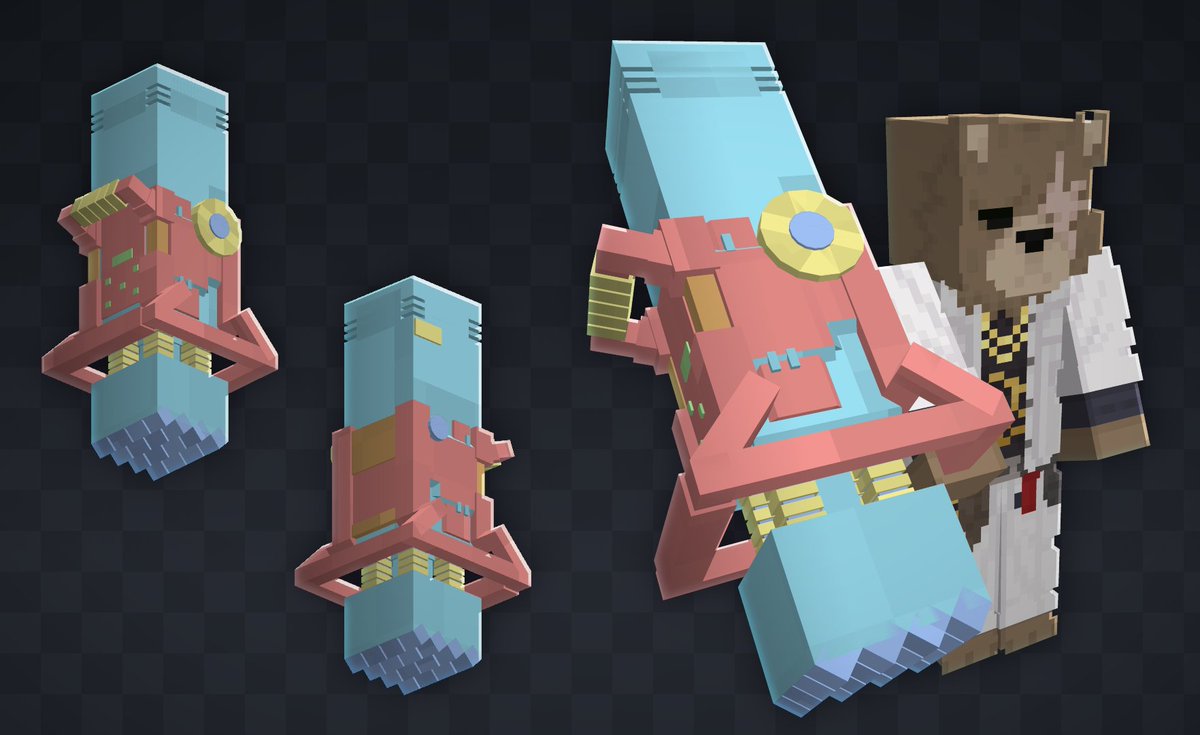 One thing I've been cooking up for a while. it still needs to be textured.

#minecraft #minecraftskin #zzzero #zzz #zenlesszonezero #Hoyoverse #莱卡恩 #绝区零 #ゼンゼロ #benbigger #blockbench