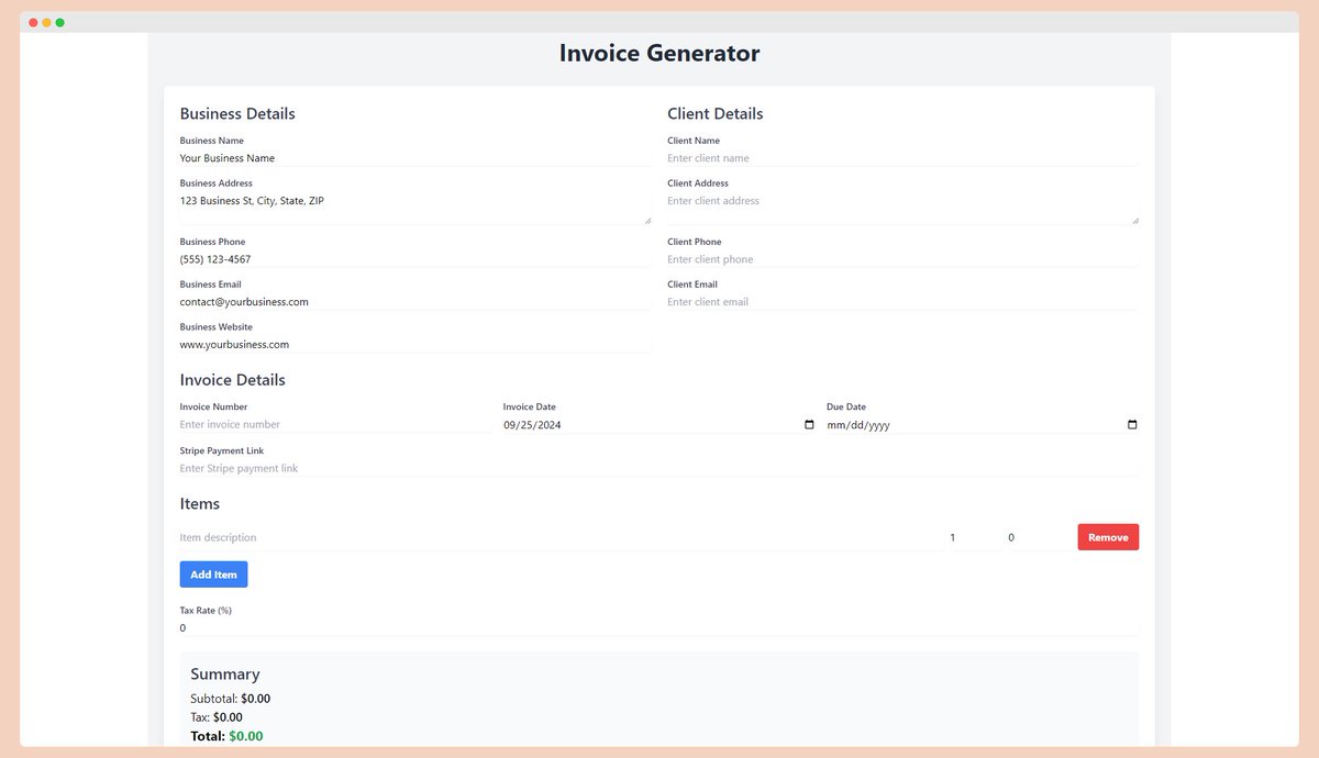 Project of the week #2: Invoice generator w/ PDF.
Project 14/100.

#Lucky100