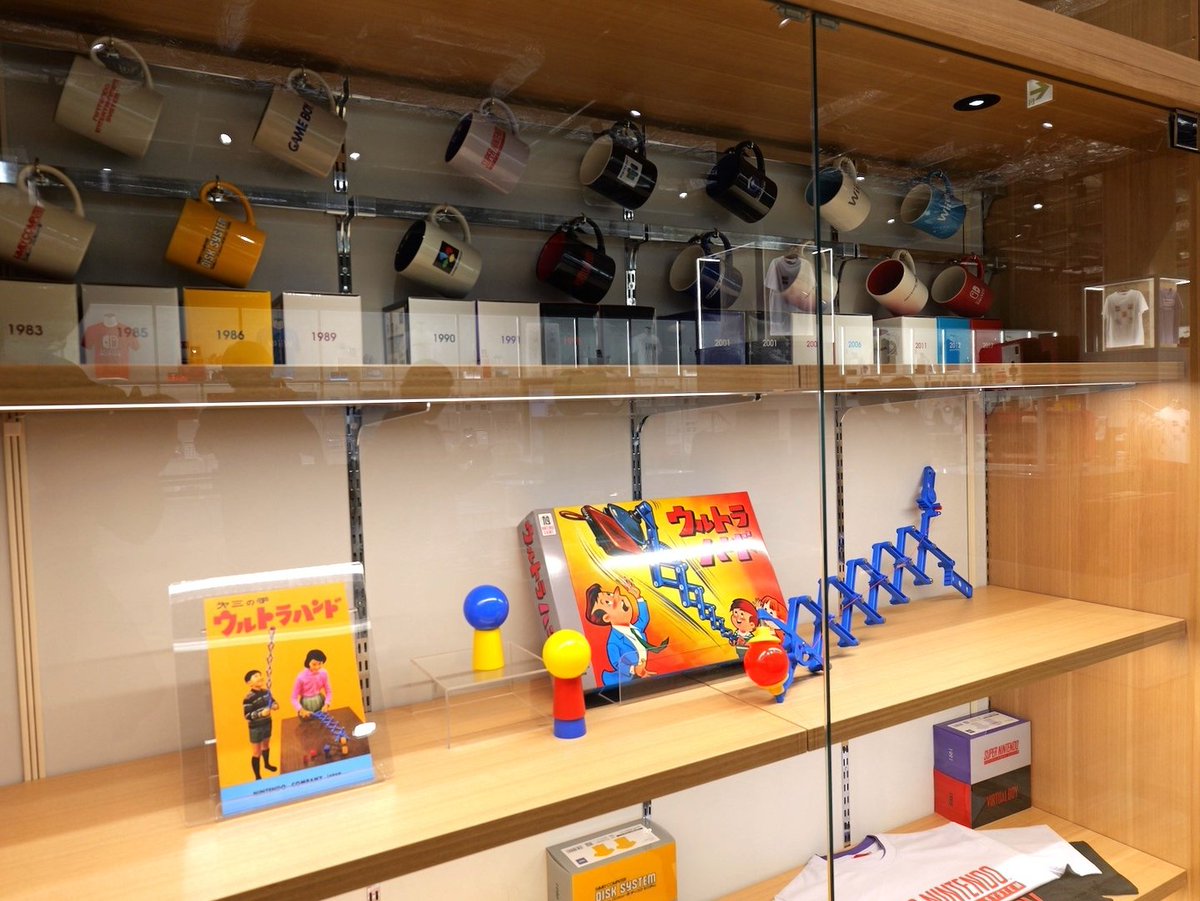 SpraAnt's tweet photo. @Wario64 One of the things in the display cabinets appears to be a rerelease of the Ultra Hand exclusive to the store. If so, that is really cool. https://t.co/1dBP7TMEXR