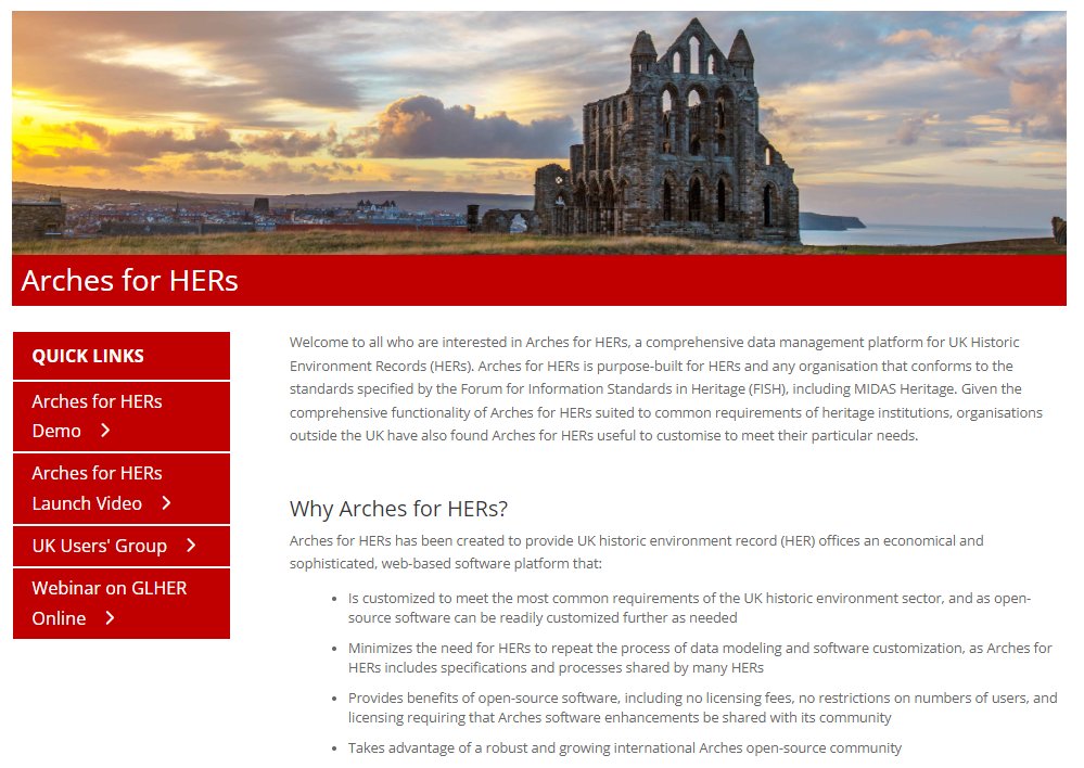 Arches Project (@archesproject) on Twitter photo Now available! The Arches for HERs data management platform, purpose-built for UK historic environment records (HERs), developed in collaboration with <a href="/HistoricEngland/">Historic England</a> and the City of Lincoln, UK (<a href="/lincolncouncil/">City of Lincoln Council</a>). Visit bit.ly/archesHERs for more information, including… Now available! The Arches for HERs data management platform, purpose-built for UK historic environment records (HERs), developed in collaboration with <a href="/HistoricEngland/">Historic England</a> and the City of Lincoln, UK (<a href="/lincolncouncil/">City of Lincoln Council</a>). Visit bit.ly/archesHERs for more information, including…