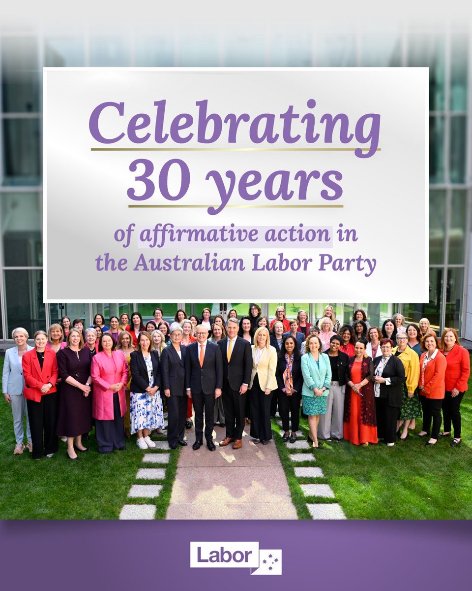 At the 1994 ALP National Conference, the Labor Party made a momentous decision to adopt Affirmative Action quotas for women to be preselected for winnable seats. 30 years later, we have Australia’s first ever female majority government.