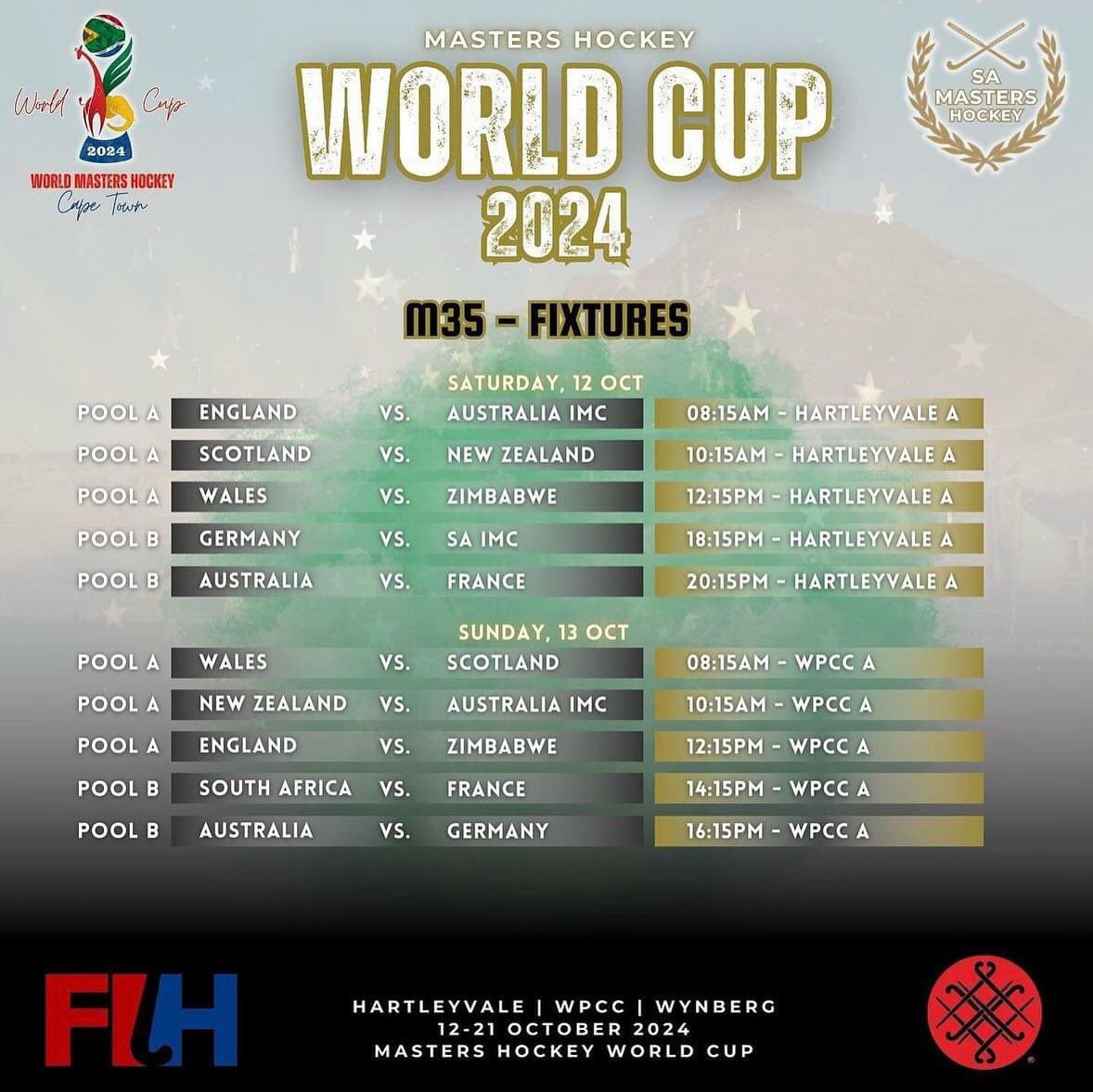 JonnyBH's tweet photo. ‼️Fixtures announced 🏑 
#HockeyWorldCup2024 #WorldMastersHockey https://t.co/bTLIWjtySs