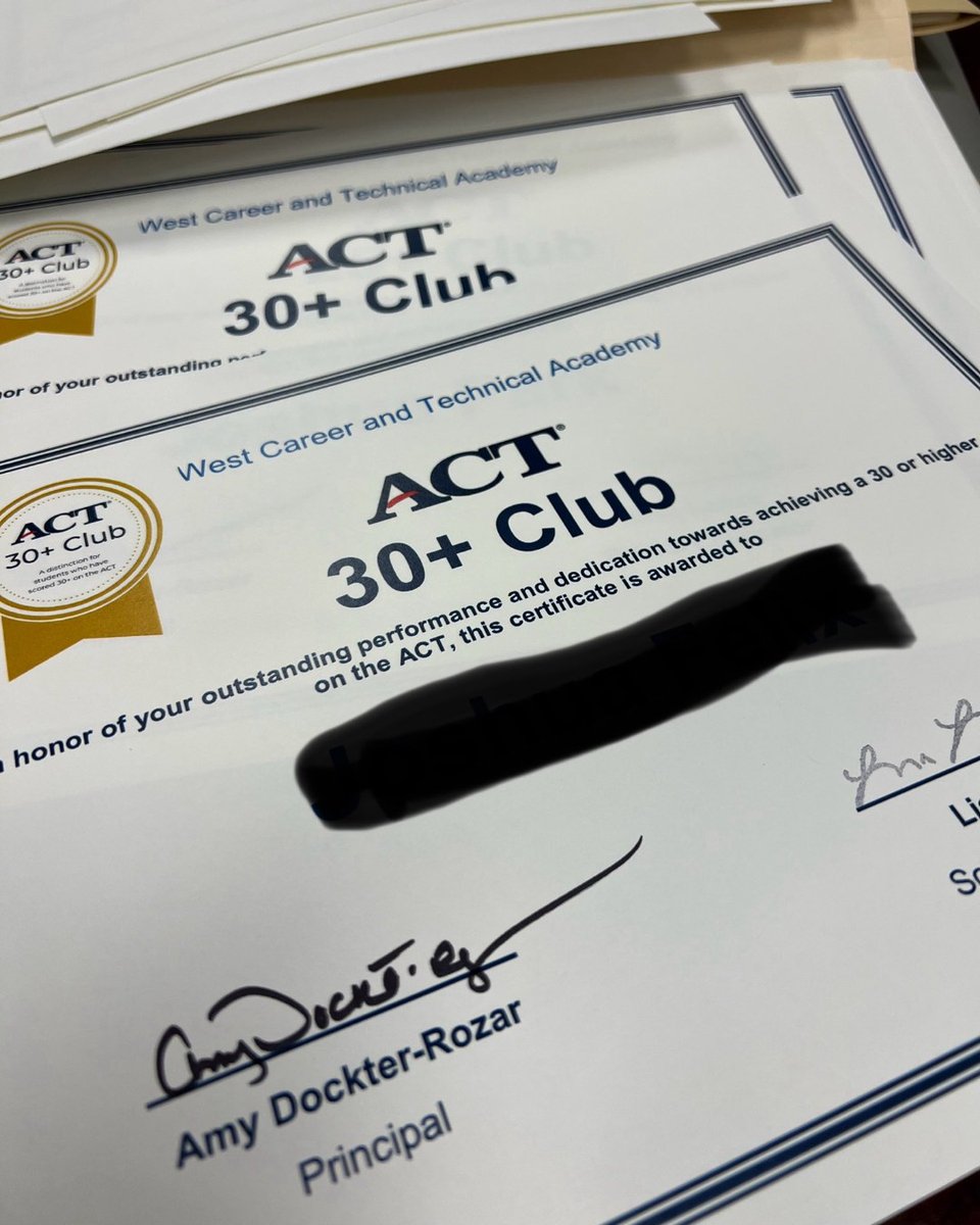 🎉 Hats off to the <a href="/WestCareerTech/">West CTA</a>  scholars for joining the <a href="/ACT/">ACT</a> 30+ Club! You've cracked the code to success and proved that calculators aren't the only ones with all the right answers. Keep calculating those bright futures! 😉 #CCSDMagnetSchools #WeAreCCSD <a href="/WCTAPrincipal/">WestCTA Principal</a>