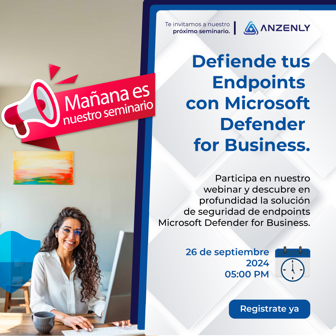 ¡Mañana es nuestro #seminario y aún puedes registrarte! 👉 lnkd.in/dWGFK-ei
🚀 Nosotros ya estamos listos, solo faltas tú
No pierdas la oportunidad de conocer cómo #Microsoft Defender for Business puede transformar la seguridad de tu empresa 🔒💼