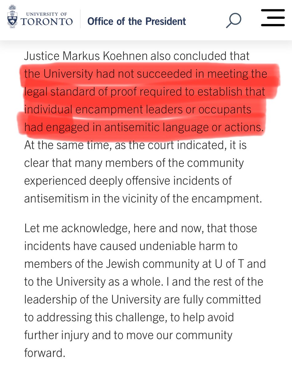 Sait_Simsek_'s tweet photo. What @UofT president Meric Gertler says here translates into something scandalous.

UofT sued around 10 of their students, including myself, spending $1 million to ruin our lives by falsely accusing us of antisemitism and hate.

I am exploring all legal options against @UofT. https://t.co/nGxPRWINBK