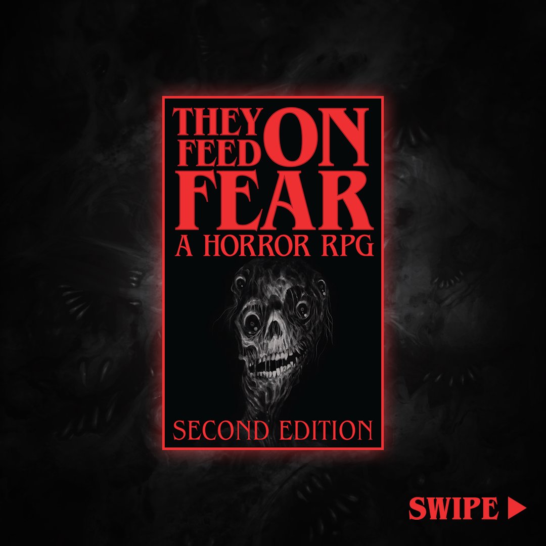 ExaltedFuneral's tweet image. They Feed on Fear is a #horrorRPG that provides incredibly in-depth #charactercreation. During this process, you are encouraged to draw your creature as each roll reveals their next feature. 

They are here, on Exalted Funeral, now: bit.ly/3ZCNbB6  

@AlexeiVella