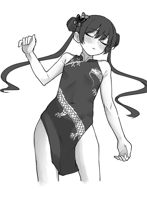 寝てるとこ練習。
好きなシチュだから上手く描けるようになりたい… 