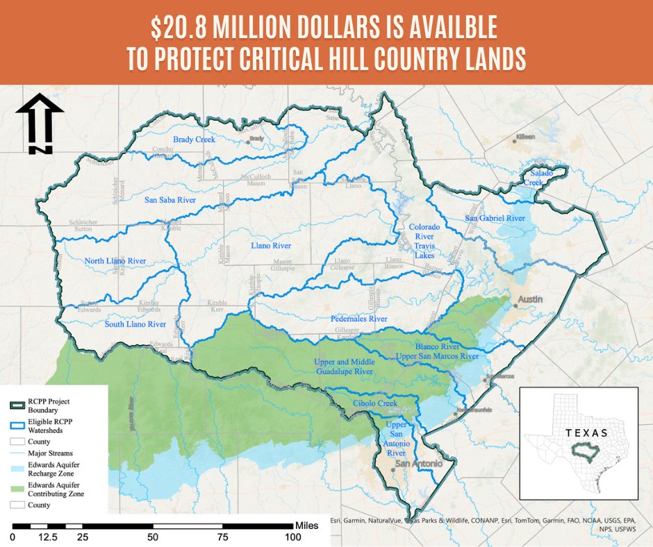 DYK? The Hill Country Headwaters Conservation Initiative has secured the single-largest award ever for conservation easement funding in the TX Hill Country &amp; is seeking partnerships with landowners to permanently protect sensitive natural resources. hillcountryconservancy.org/land-projects/…