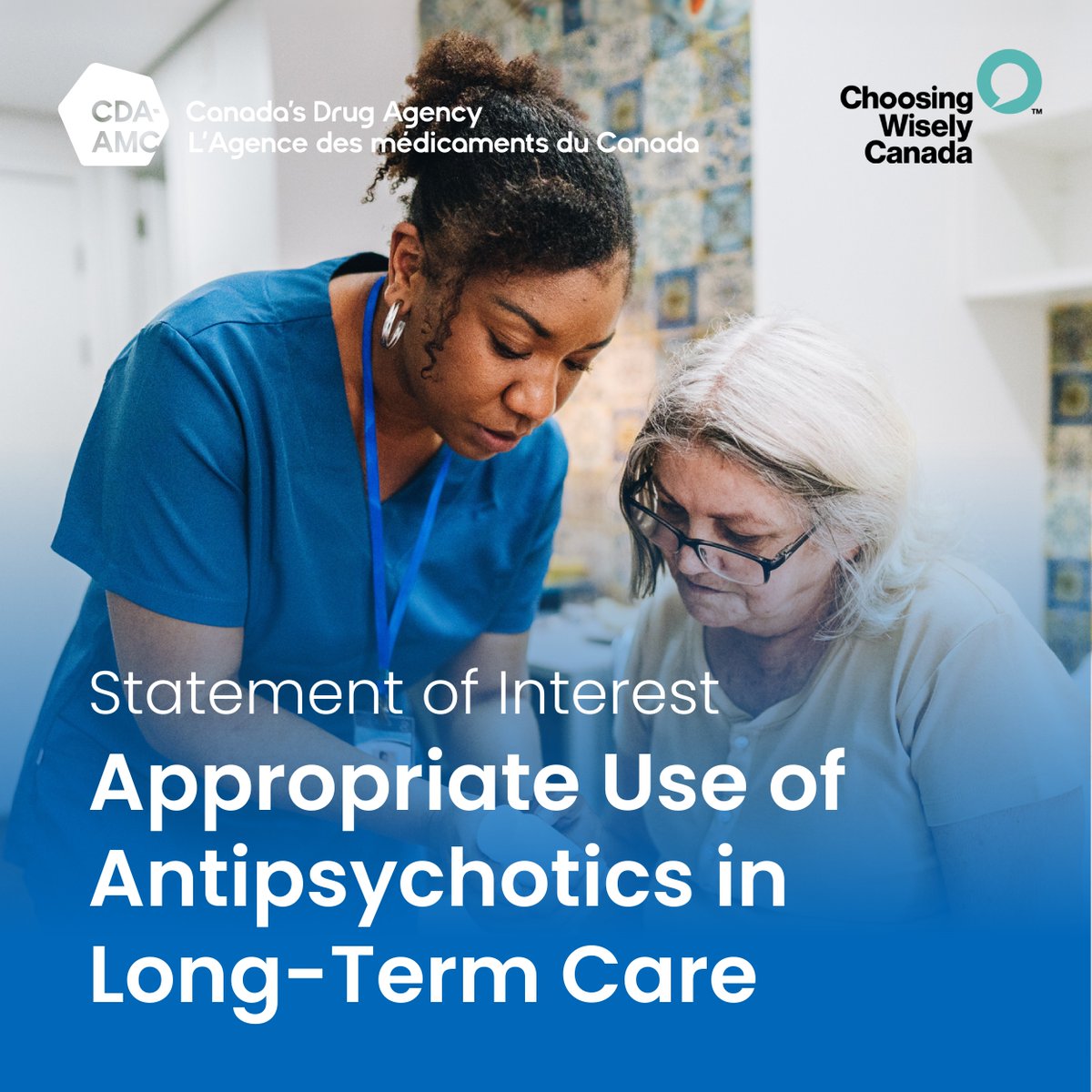CDA-AMC (@cda_amc) on Twitter photo Canada’s Drug Agency is collaborating with <a href="/ChooseWiselyCA/">Choosing Wisely Canada</a> to better understand the appropriate use of antipsychotic drugs in long-term care settings.
Complete this statement of interest form to get involved: cda-amc.ca/statement-inte… #HTA #CDA_AMC Canada’s Drug Agency is collaborating with <a href="/ChooseWiselyCA/">Choosing Wisely Canada</a> to better understand the appropriate use of antipsychotic drugs in long-term care settings.
Complete this statement of interest form to get involved: cda-amc.ca/statement-inte… #HTA #CDA_AMC