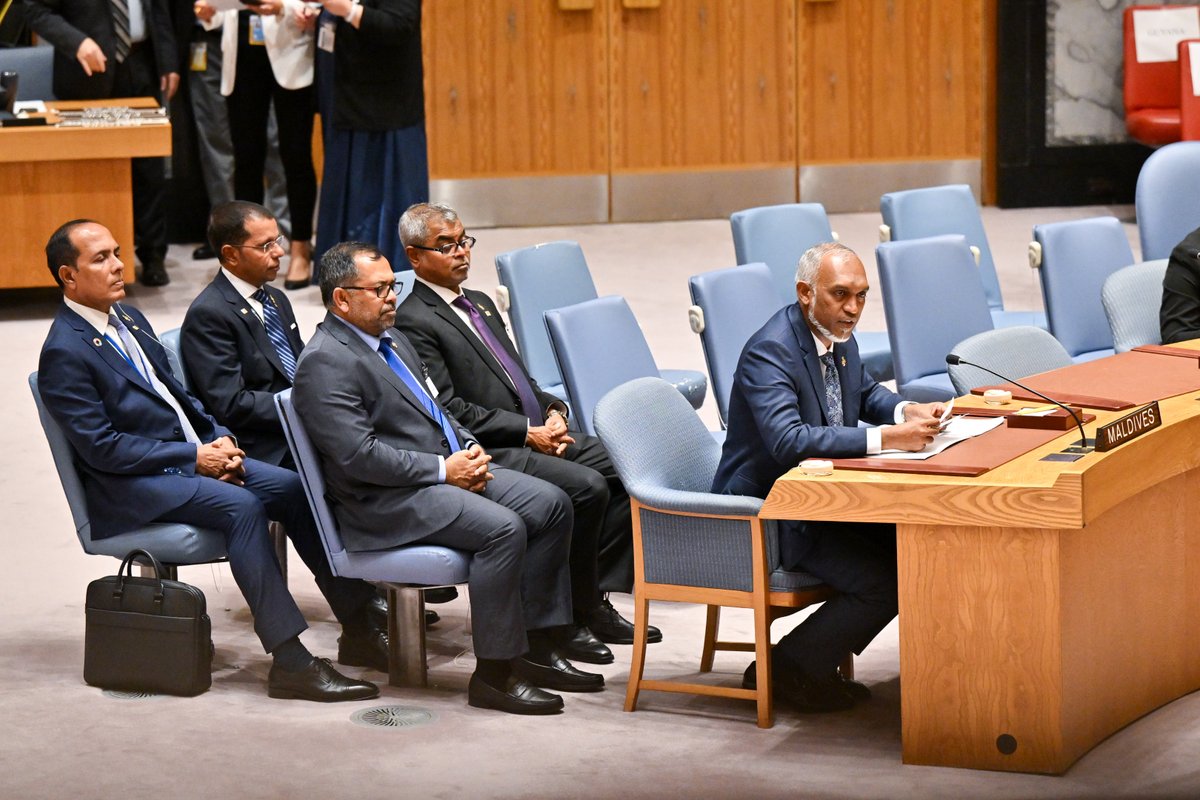 "We must abolish the veto" — President Dr Muizzu, at the UN Security Council presidency.gov.mv/Press/Article/…

#UNSC
#MaldivesAtUNGA79