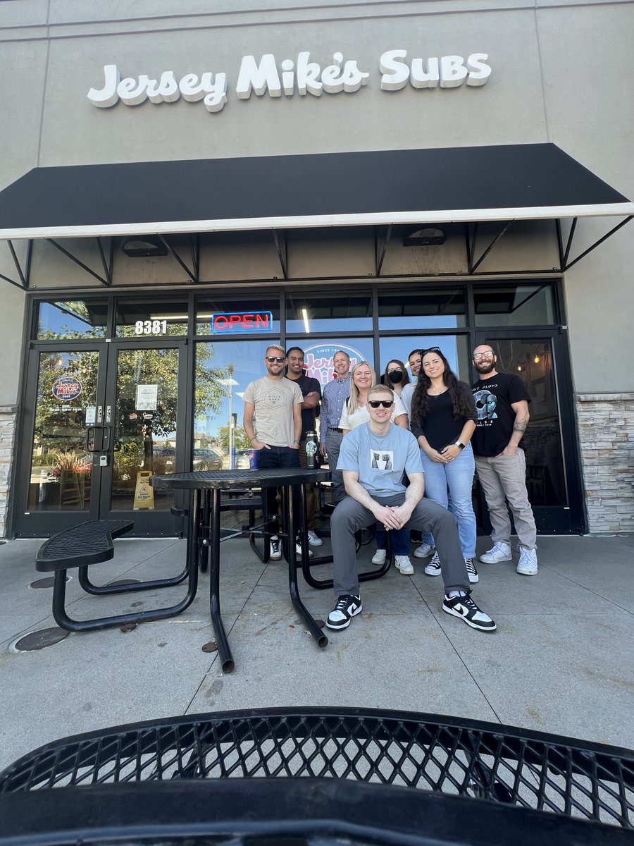 It was fun to take a break and enjoy lunch at Jersey Mike's Subs with the in-office team! Always good to connect and recharge. 🙌