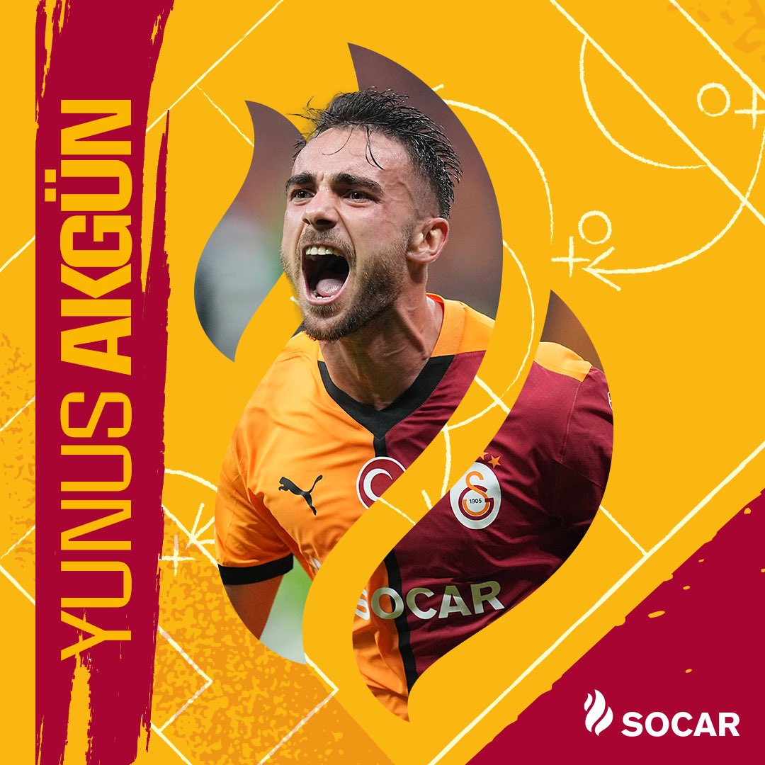 Enerjisiyle parlayanlarda bugünkü isim Yunus Akgün, Galatasaray’ın enerji sponsoru SOCAR! 🔥 <a href="/SOCAR_Turkiye/">SOCAR Türkiye</a>