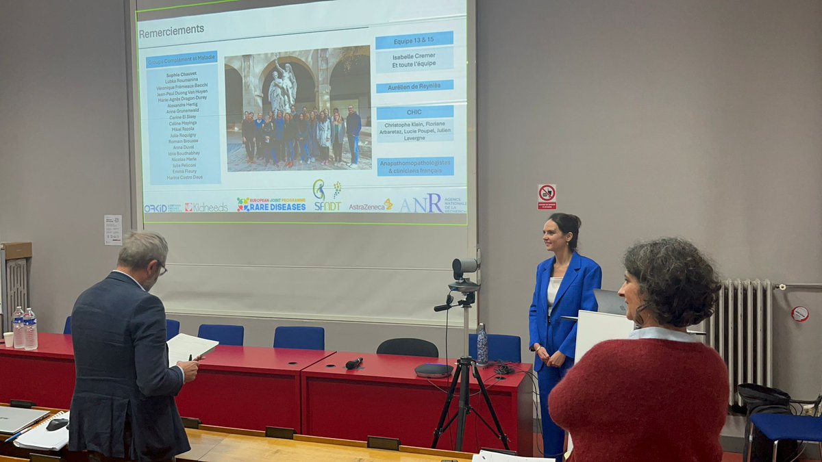 Lubka Roumenina (@roumenina) on Twitter photo Congratulations <a href="/MSMeuleman/">Marie-Sophie Meuleman</a> for the brilliant PhD defense!
What a pleasure to listen to the presentation and the discussion with the jury about #complementbiology of #C3 Glomerulopathy
Fantastic project under the supervision of <a href="/chauvet_sophie/">Sophie Chauvet</a> in our team of @CRCordeliers Congratulations <a href="/MSMeuleman/">Marie-Sophie Meuleman</a> for the brilliant PhD defense!
What a pleasure to listen to the presentation and the discussion with the jury about #complementbiology of #C3 Glomerulopathy
Fantastic project under the supervision of <a href="/chauvet_sophie/">Sophie Chauvet</a> in our team of @CRCordeliers