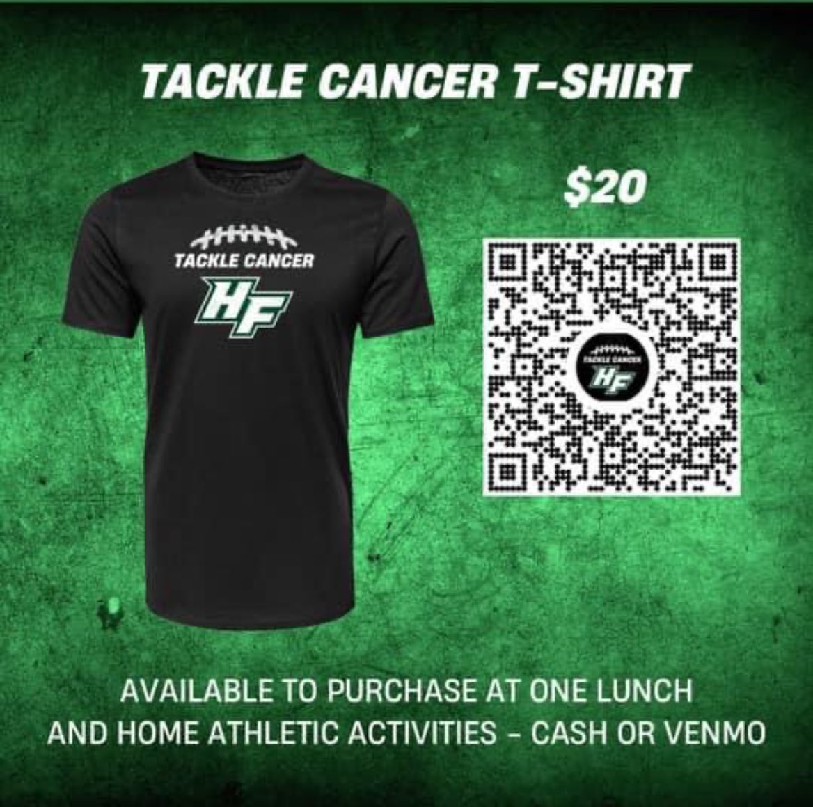 HolyFamilyFB's tweet image. We’ve started Tackle Cancer Tshirt sales, thanks to all who have signed up to help!  If you’d like to share this graphic on your socials, feel free!

Thank you! 💚