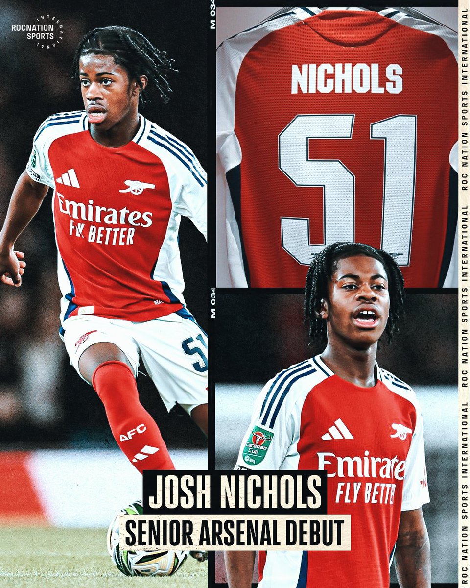 Congratulations to Josh Nichols on making his senior <a href="/Arsenal/">Arsenal</a> debut in a 5-1 win over Bolton 🔴

A special night and no doubt the first of many 💎