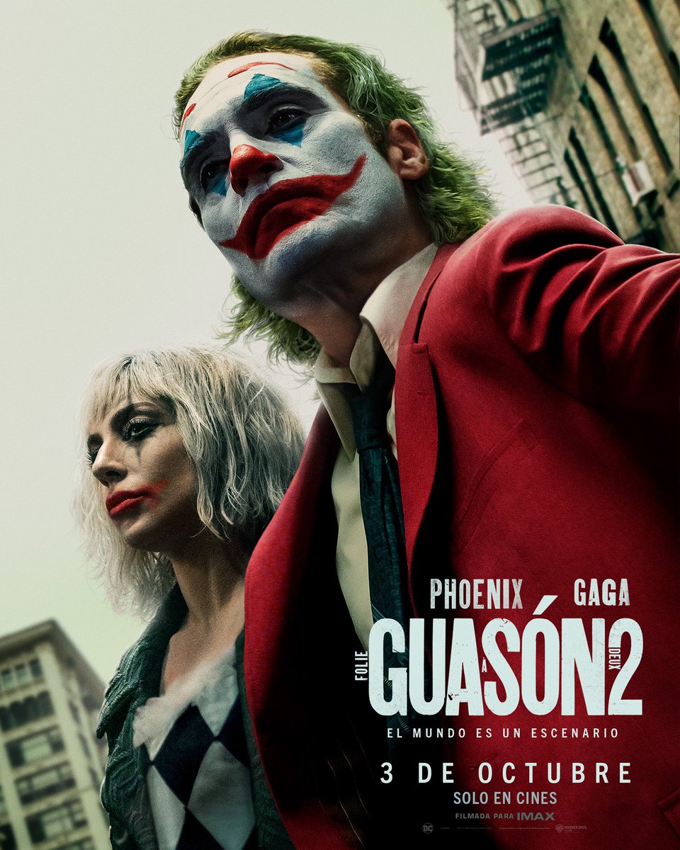 cinentificate's tweet photo. Tenemos un pase doble para la premiere de #Joker2 .

Lo vamos a rifar, primer paso dar RT y en la red social que tengamos más interacción lo regalamos.

#Guason2 https://t.co/GJUJshCFXh