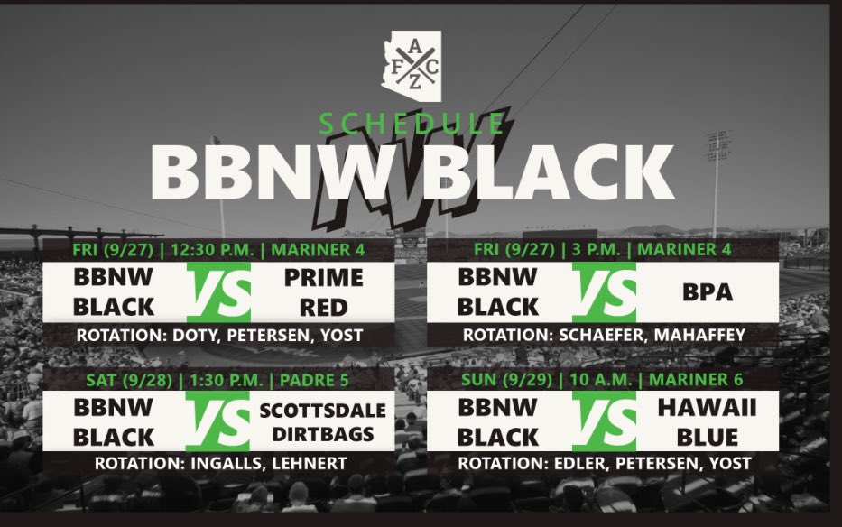 Kellen Wood (@kellenw06) on Twitter photo Excited to play with <a href="/BaseballNW/">Baseball Northwest</a> down in AZ! i’ll be #5 on Team Black!
<a href="/PNW_Uncommitted/">PNW Baseball Uncommitted</a> <a href="/Benz_Baseball/">Benz Baseball</a> Excited to play with <a href="/BaseballNW/">Baseball Northwest</a> down in AZ! i’ll be #5 on Team Black!
<a href="/PNW_Uncommitted/">PNW Baseball Uncommitted</a> <a href="/Benz_Baseball/">Benz Baseball</a>
