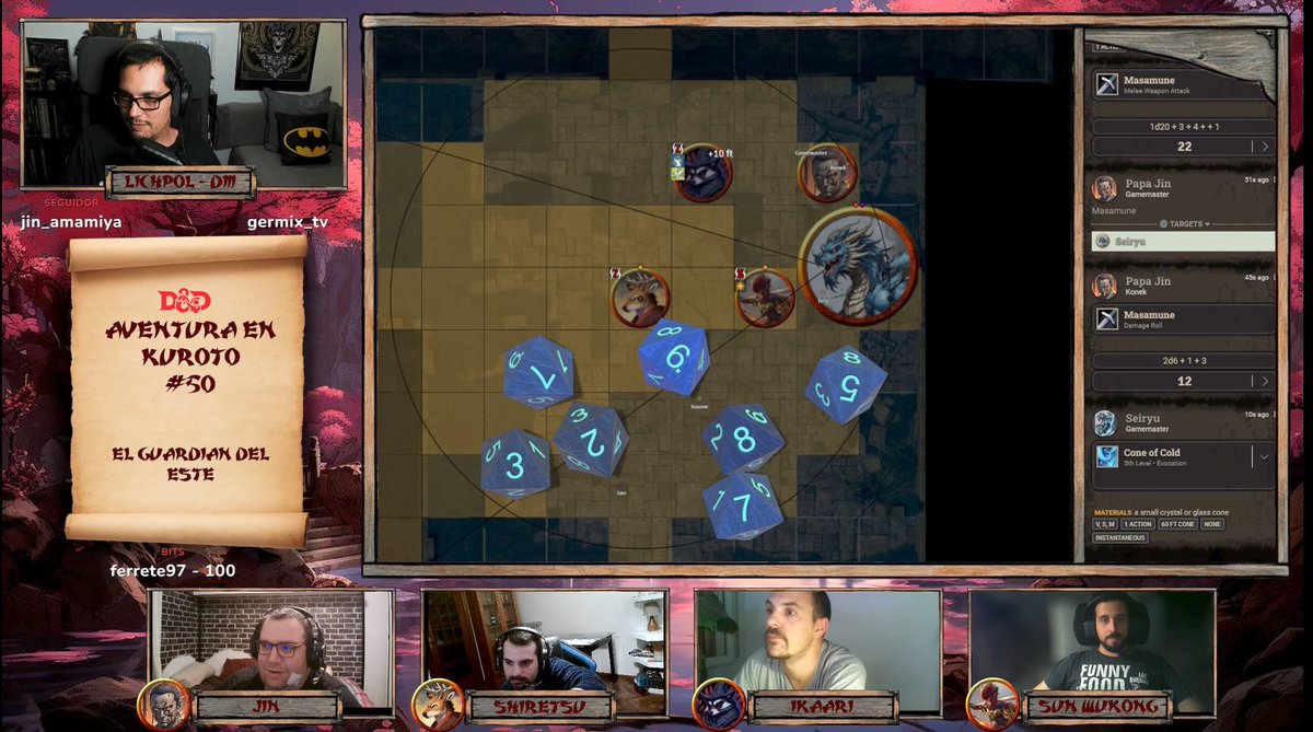 LichpolGamer's tweet image. Los Cazadores se han sumergido en el Templo para recibir la bendición del Guardián del Este

#stream #twitch #directos #dungeonsanddragons #dnd5e #roleplaying #aventura #yokai