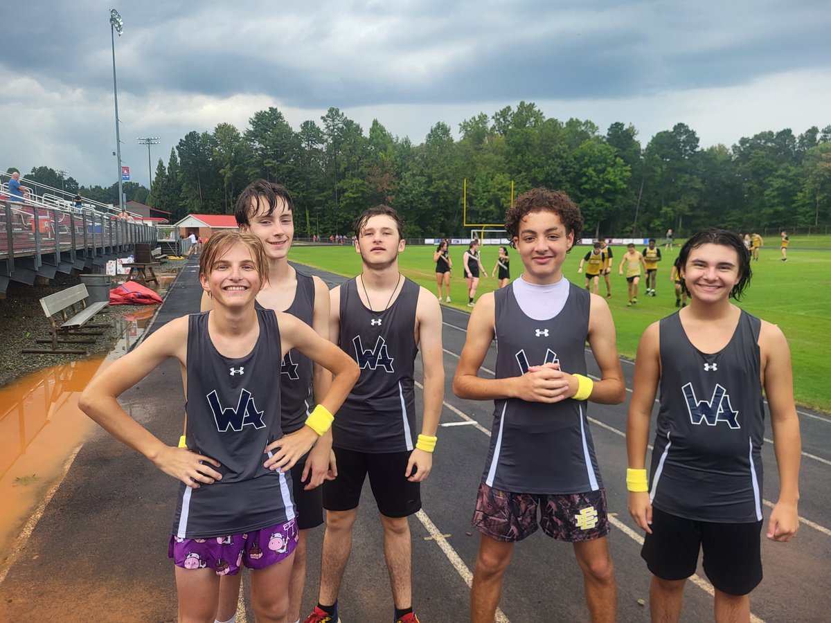 Race is about to start, and the guys are already soaked