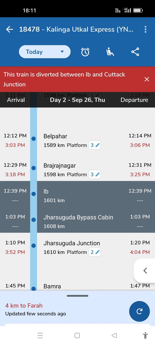 We are a group of 25 passengers going to Ghatshila (Jharkhand) by train 18478. But this train is diverted from Ib to Cuttack. Now how do we reach Ghatshila? And what will happen to our reservation. Pls solve it soon <a href="/AshwiniVaishnaw/">Ashwini Vaishnaw</a> <a href="/RailMinIndia/">Ministry of Railways</a> <a href="/RailwaySeva/">RailwaySeva</a>