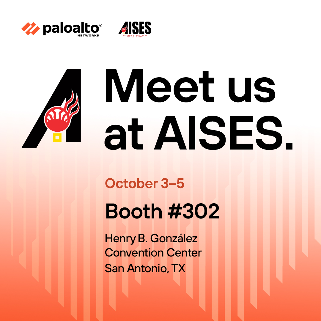PaloAltoNtwks's tweet photo. We’re proud to attend the @AISES National Conference once again! AISES creates meaningful change for #NativesInSTEM by advancing their careers, developing leadership skills, and building a community of Indigenous talent. #LifeAtPaloAltoNetworks https://t.co/iSgyv0SYiY https://t.co/tPZH4kSCLa