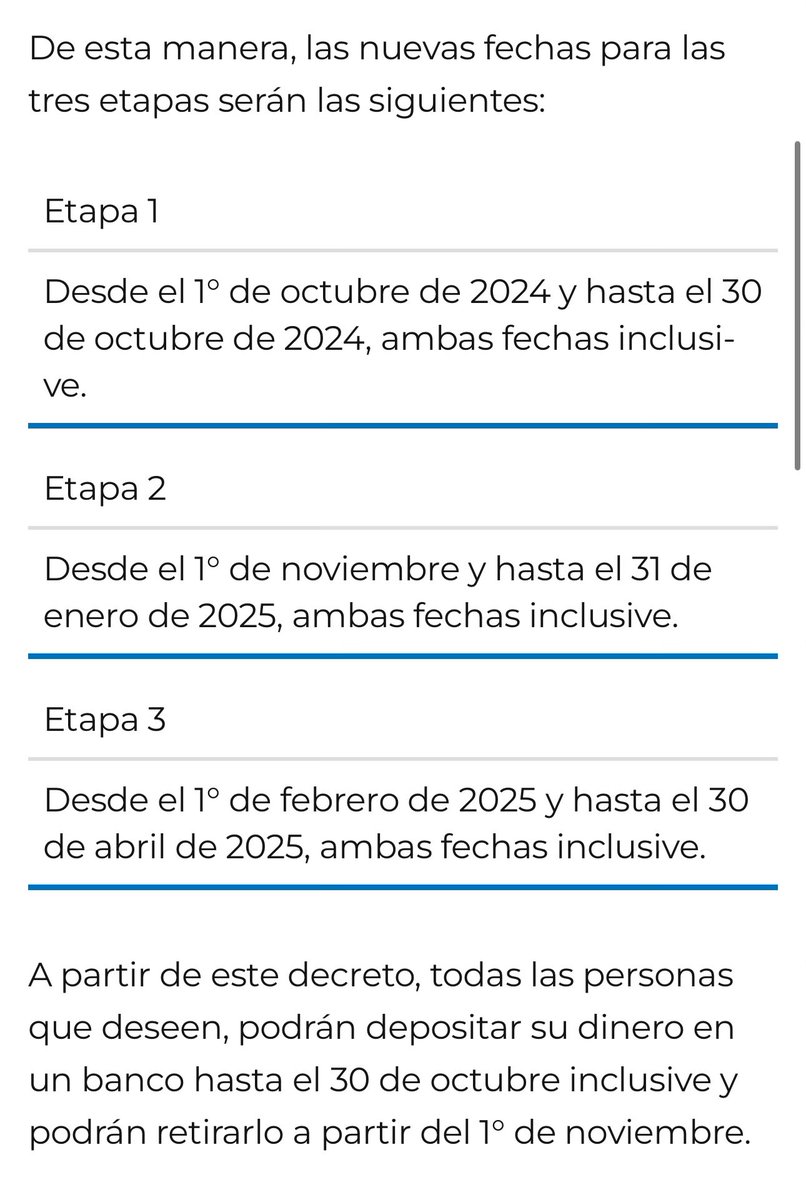 PRORROGADO EL BLANQUEO