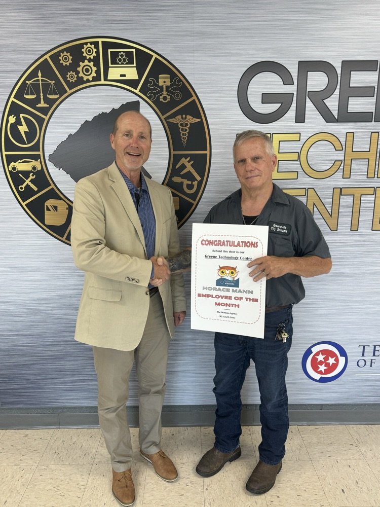 GreeneTechCtr's tweet photo. Celebrating our Employee of the Month, Johnathon Day. Working tirelessly to keep our building clean, safe, and beautiful, John makes a positive impact each day. 

#GTCWorkReady
@greenevillecityschools https://t.co/FQ5N19XQb1