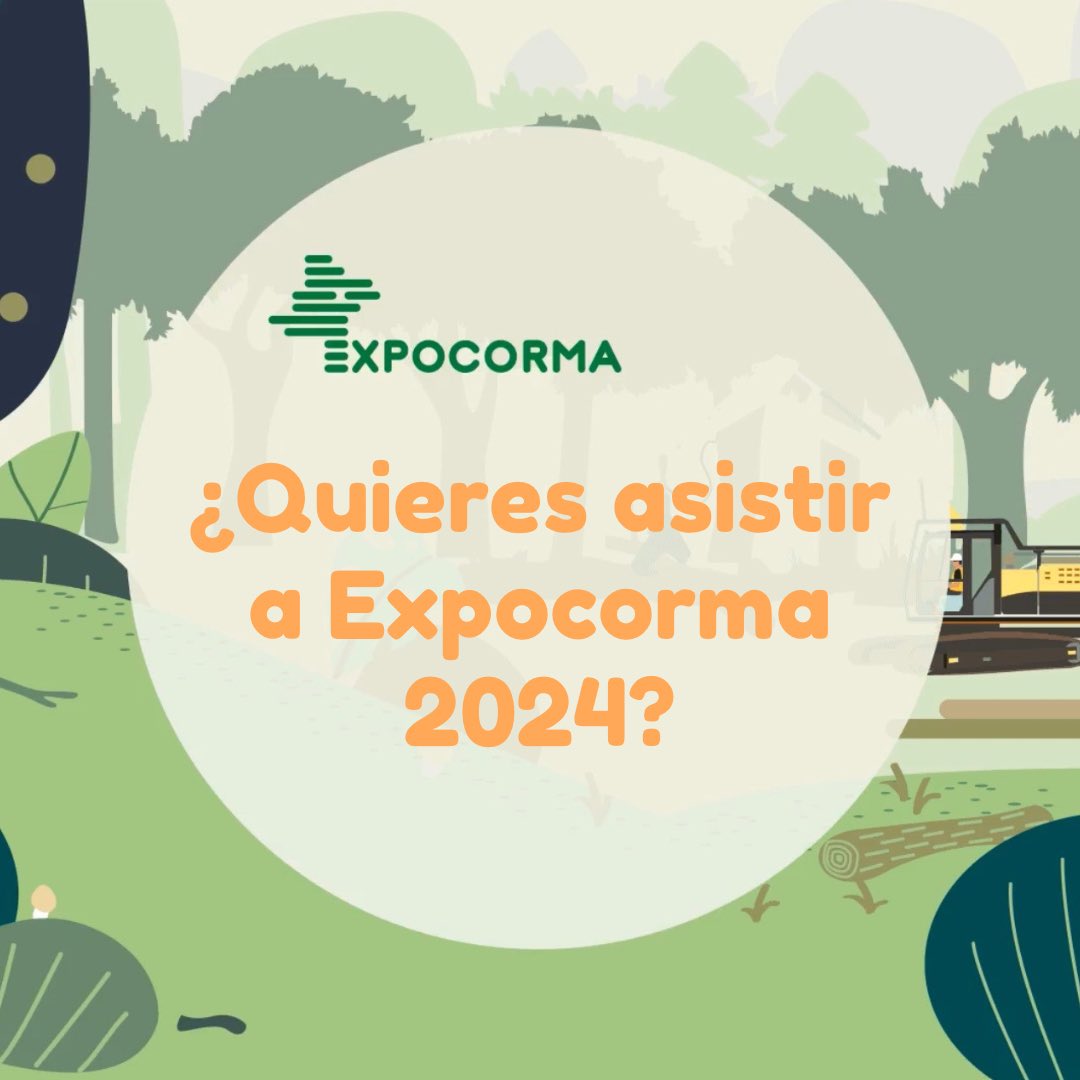 🎫 Desde el 20 al 22 de noviembre nos encontramos en <a href="/expocorma/">expocorma</a> 2024 y va a estar IM-PER-DI-BLE

Si quieres asistir, consigue tus tickets aquí 👉🏼  bit.ly/47ET2b8 y descubre todas las novedades del mundo forestal, de la madera, celulosa y el papel. 

¡Nos vemos!