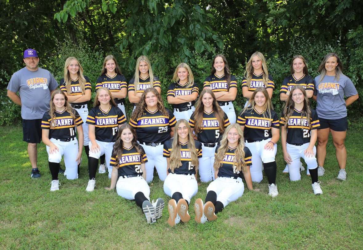 KMOSoftball's tweet photo. Happy National Daughters Day to these special young ladies! Proud to be your coach 💜🥎💛 https://t.co/vCqWv9hnTq
