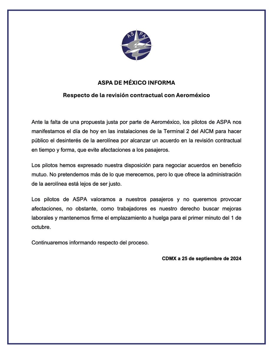 aspaprensa's tweet photo. Comunicación oficial. https://t.co/FSr9T74KmG