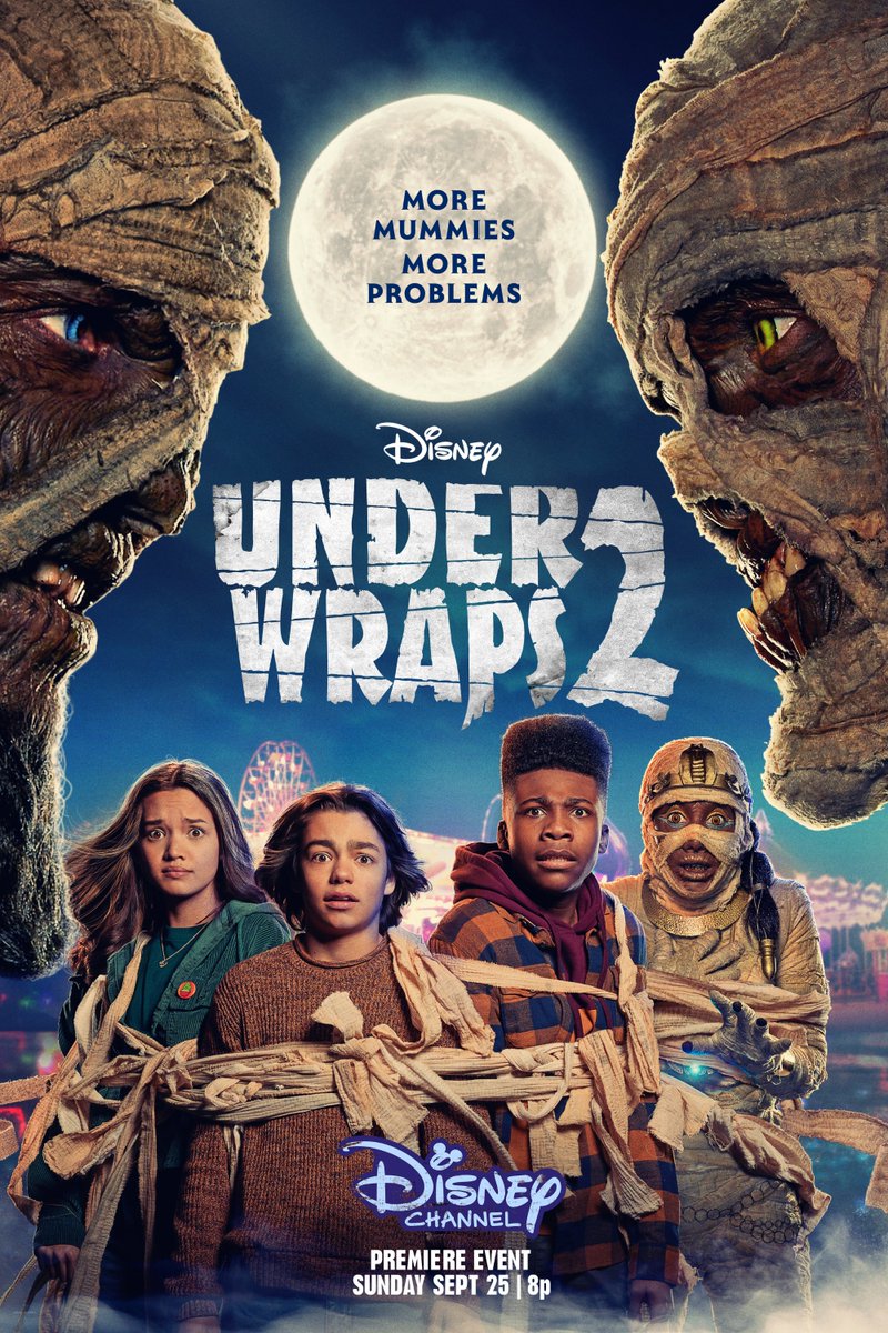 Disney_Wiki's tweet photo. Today marks the 2nd anniversary of the Disney Channel film, #UnderWraps2.
Amy is preparing for her father’s Halloween-themed wedding to his fiancé Carl, when Amy, Gilbert and Marshall discover that their mummy friend Harold and his beloved Rose may be in danger. https://t.co/oxidt8lqjo