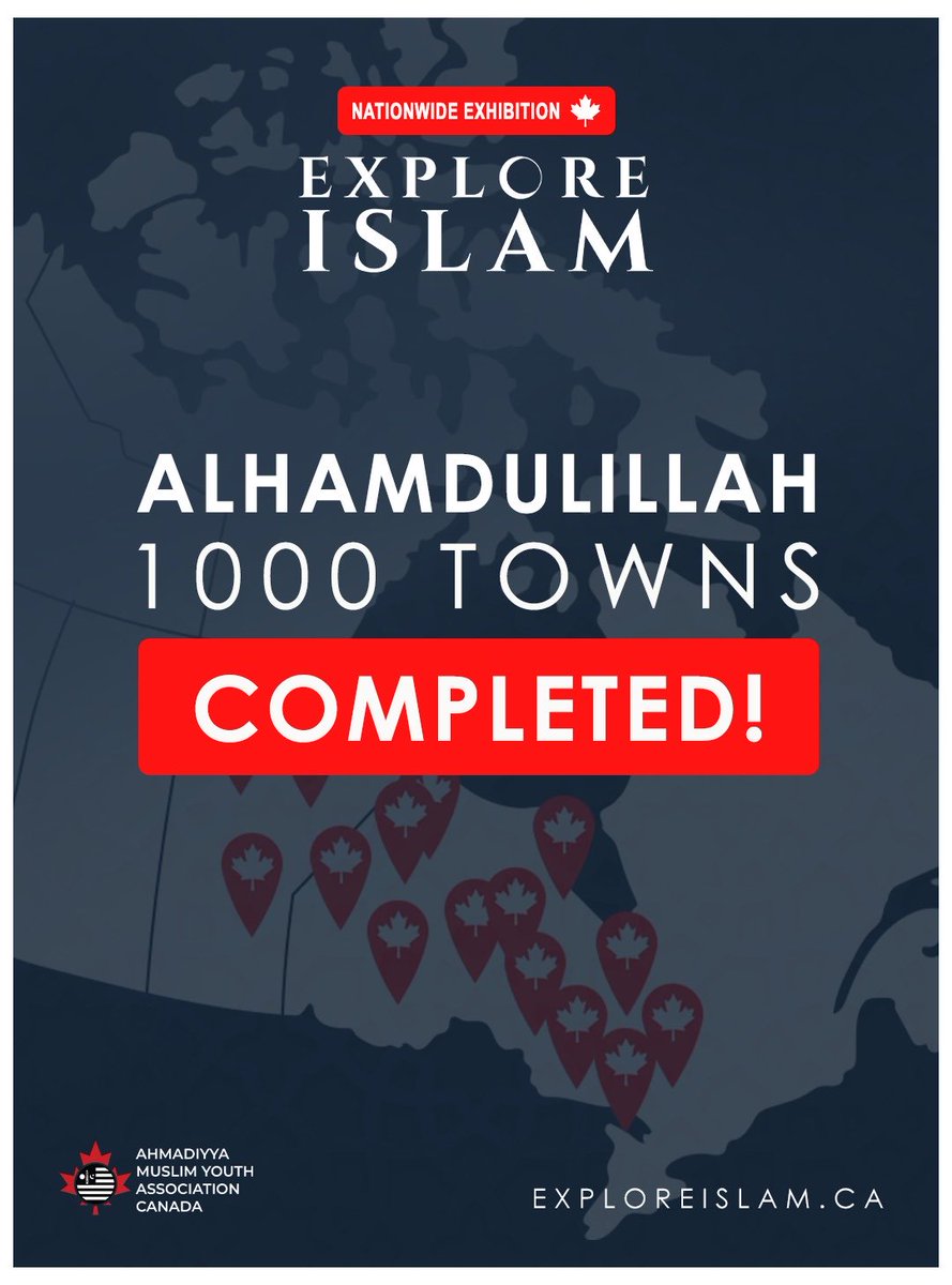 Alhumdulullah by the sheer grace of Allah the Almighty Ahmadiyya Muslim Yuth Association completed this campaign. May Allah Almigt enable us to spread the message of true Islam to the every single town of Canada.
#trueislam #khilafat #Ahmadiyyat