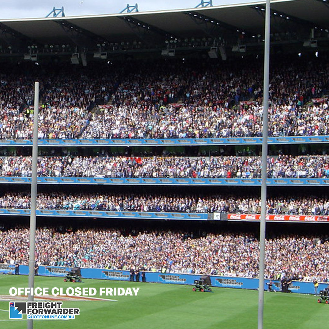 ffqoau's tweet photo. We're taking a break today for the AFL Grand Final Parade public holiday. Get ready to cheer on your team and soak up the atmosphere at the parade!

https://t.co/dOSHClOPn7
#AFLGrandFinal2024 #FreightFowarderQuoteOnlineAU #FFQOAU https://t.co/k3BPQyvIgH