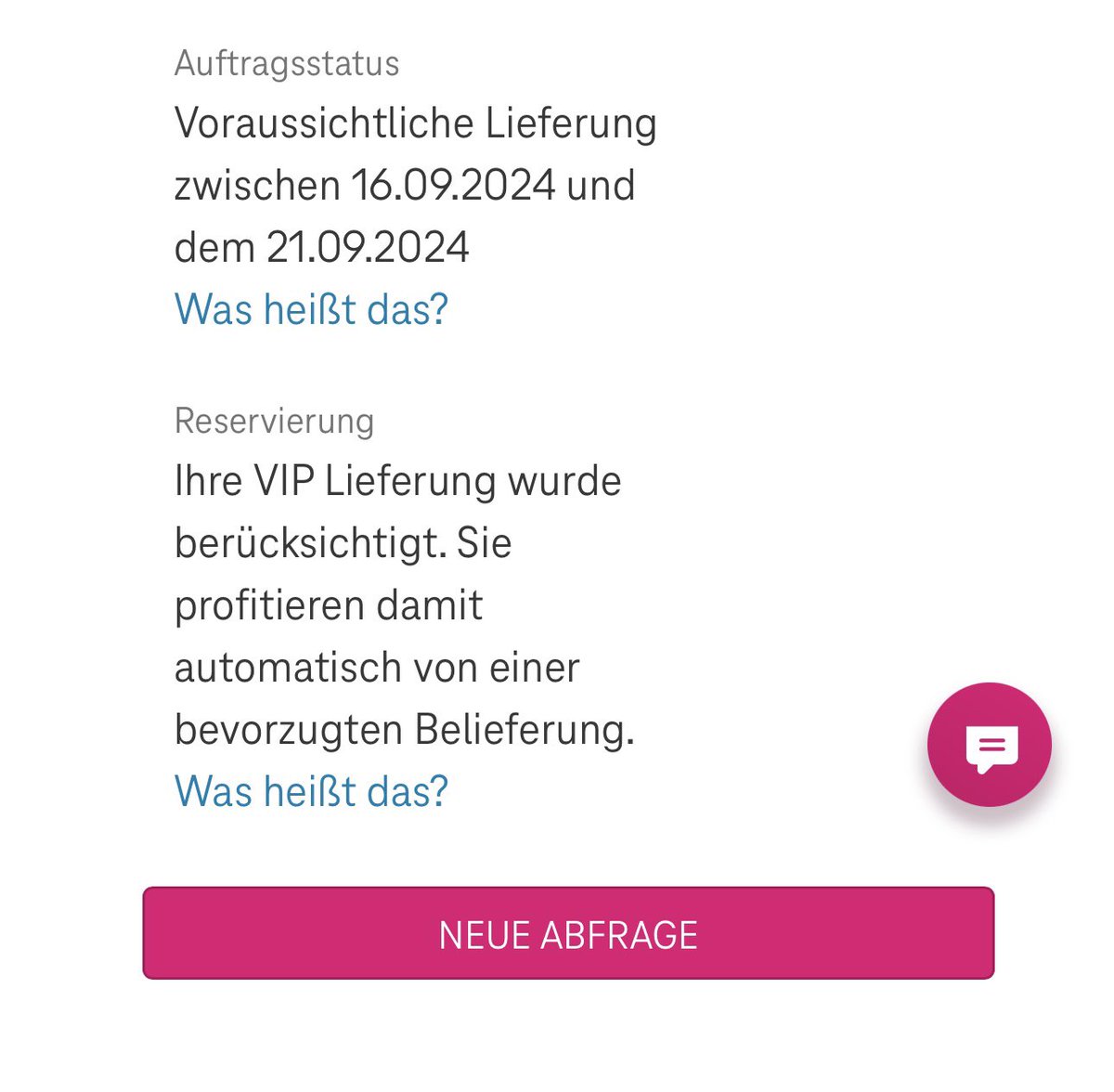Axschel's tweet photo. @Telekom_hilft hey! Habt ihr Einsicht in den Lieferstatus eines iPhones? Online steht 16. bis 21.09., bis jetzt kam aber leider nichts an und es ist schon der 26.09.? Aktualisiert sich das irgendwann automatisch? Screenshot ist aktuell. Danke euch! 🙏 https://t.co/YN9Et7XEuU