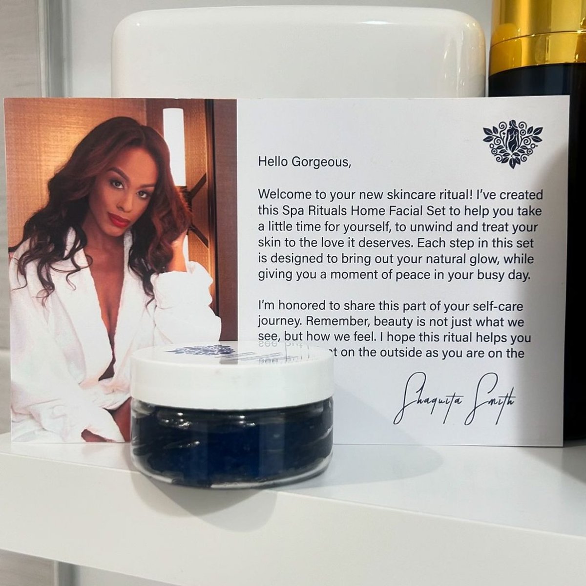 IamW4TC's tweet photo. Oh snaps @RealShaquita has a skincare line !!!! #wickedcity #SpaRituals https://t.co/xXdxYauaH8