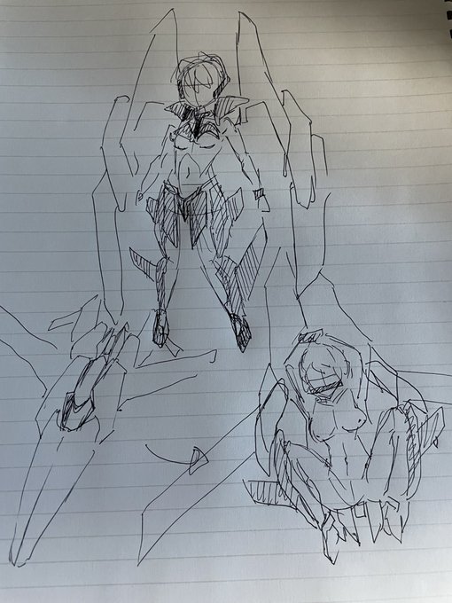 アイデア出し

可変型ユニット

飛行形態に変形時に

アーマーが全部上部側に行くので
下から見ると全裸 