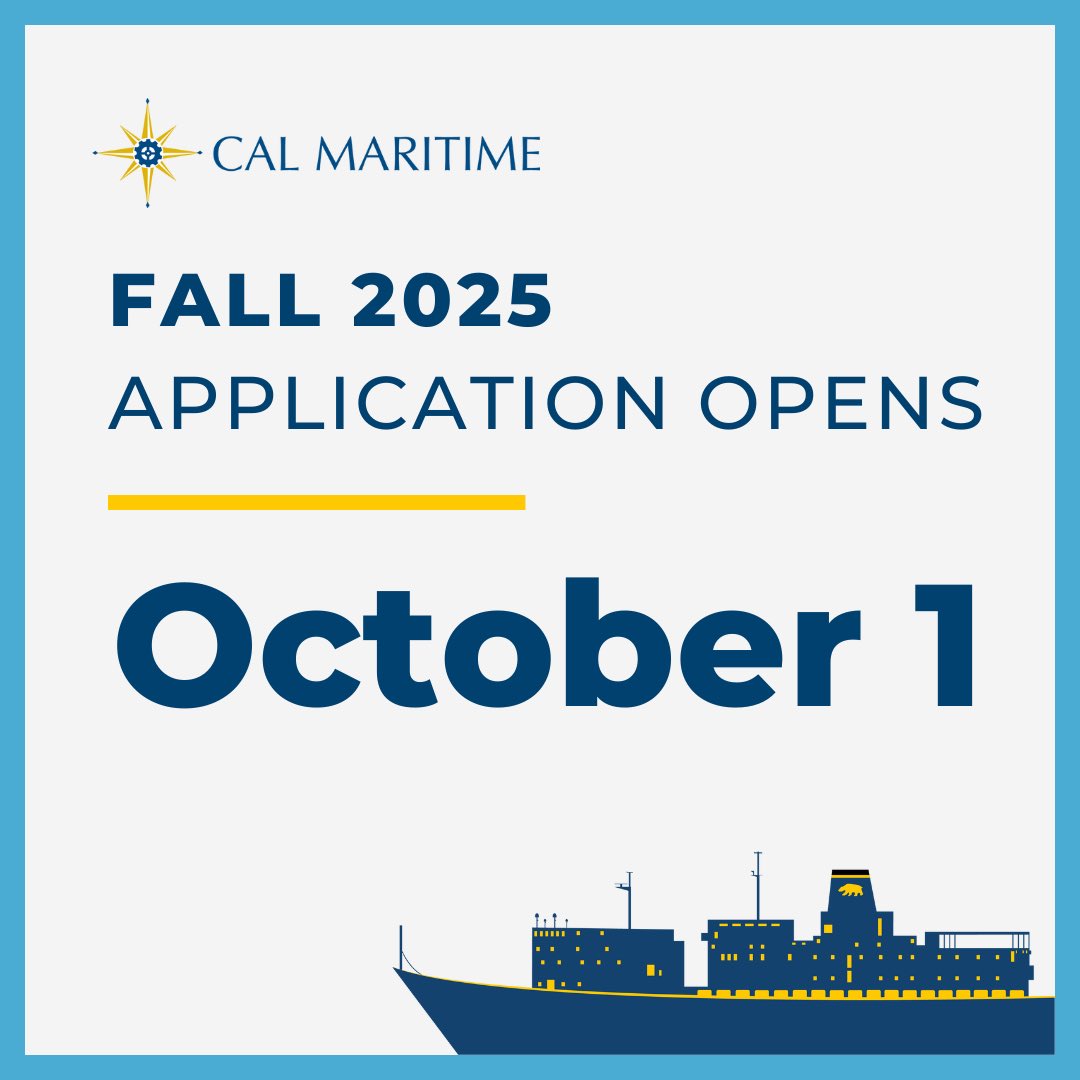 Fall 2025 applications open in LESS THAN A WEEK! Learn more about our undergraduate programs at csum.edu/admissions. ⚓️🌎⚙️ #calmaritime #admissions #collegeapplications