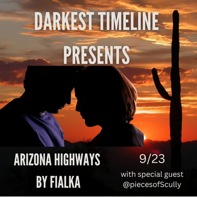 audiofanficpod's tweet photo. Season 4, Episode 1 of AFP brings you a lively discussion with the @DarkTimelineBC crew as they chat Arizona Highways by Fialka.  @banannie_x  @piecesofscully @ceruIean_bIue @Dina_Lit 

On https://t.co/86Y8Nqk7o6 ...........Link for Commenting: https://t.co/sBqEKjtsaF https://t.co/Lim4Jd3yvQ