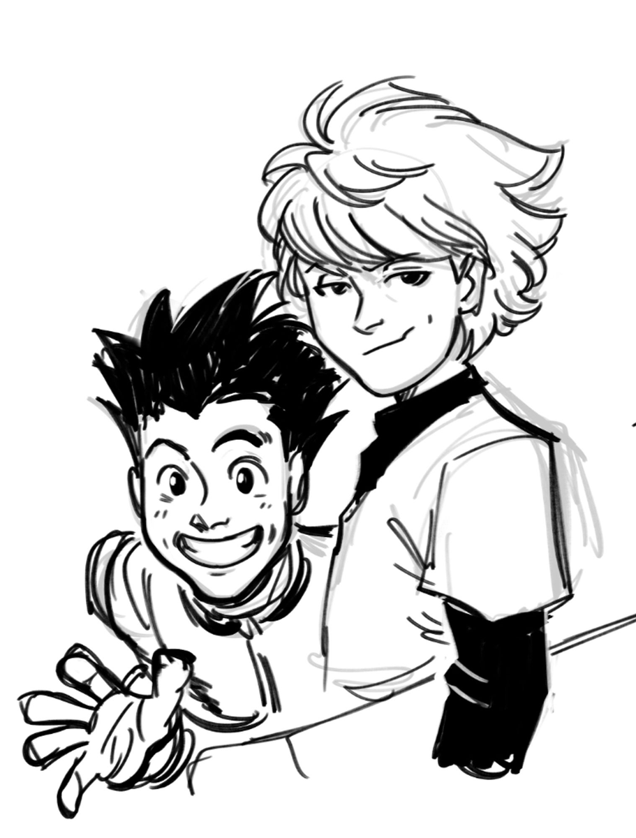 crispy_ghee's tweet photo. hunter x hunter scribbles testing out new brushes I downloaded  

almost literally scribbles haha https://t.co/qgGO9p3Am2