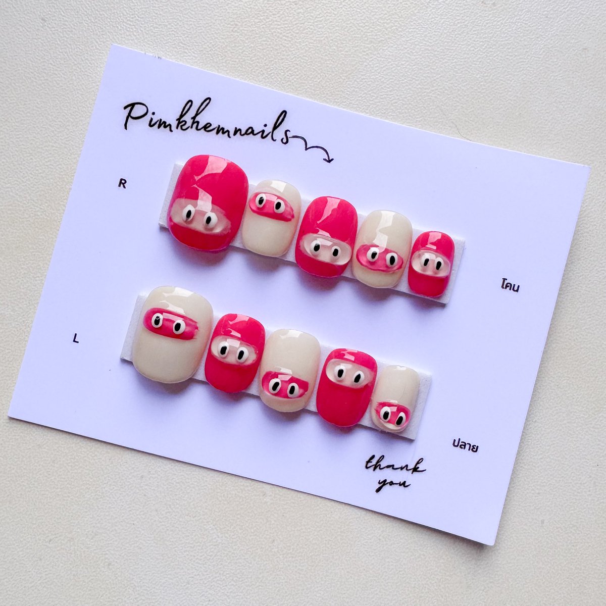 Cuteee 👀✨ 

#pimkhemnails #เล็บปลอมเจล #เล็บเจลสวย #เล็บเจลราคาถูก #เล็บเจลเกาหลี #เล็บปลอมpcv