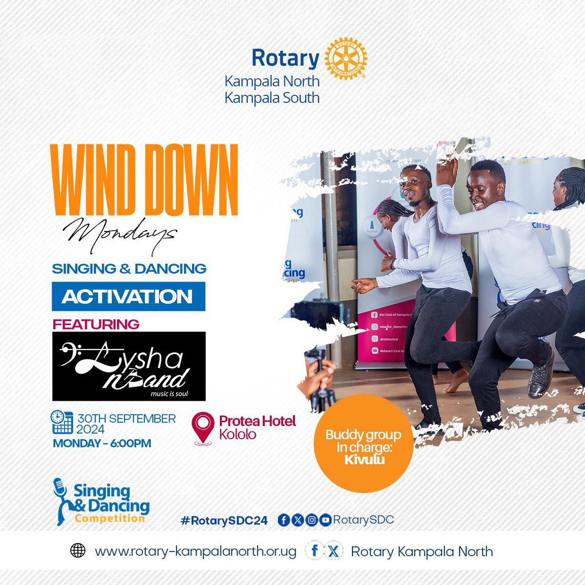rckampalanorth's tweet photo. 🔄 RCKN Adventures: This Monday, we’ll be having a joint #WindDownMonday  &amp; #RotarySDC24 activation with @KampalaSouth at @ProteaKampalaH 

We’re looking forward to sharing amazing experiences together. #RotaryKlaNorthMeets https://t.co/UrDBcM1STv