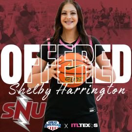 Blessed to receive my first offer from <a href="/SNUwbb/">SNU Women's Basketball</a>!  Thank you <a href="/thecoachtmay/">Trent May</a> for believing in me!! #BoltsUp ⚡️

@ITLTexas 
<a href="/Itlskills/">ITL Player Development</a> 
<a href="/MBLadyBroncos/">McKinney Boyd Womens Basketball</a>