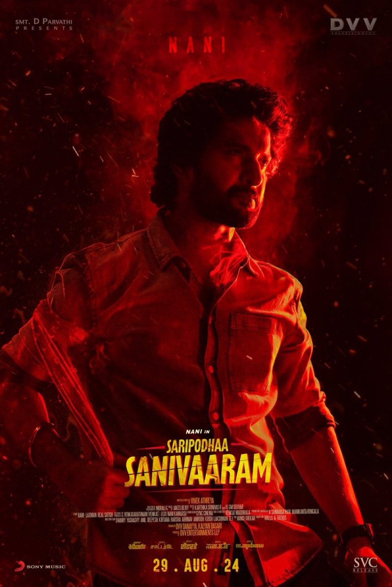 CinemaRareIN's tweet image. Telugu film #SaripodhaaSanivaaram (2024) by #VivekAthreya, ft. @NameIsNani @iam_SJSuryah @priyankaamohan @abhiramiact @AditiBalan #PSaiKumar #SubhalekhaSudhakar @murlisharma72 &amp;amp; #AjayGhosh, now streaming on @NetflixIndia. 

@JxBe @IamKalyanDasari @SVC_official @DVVMovies