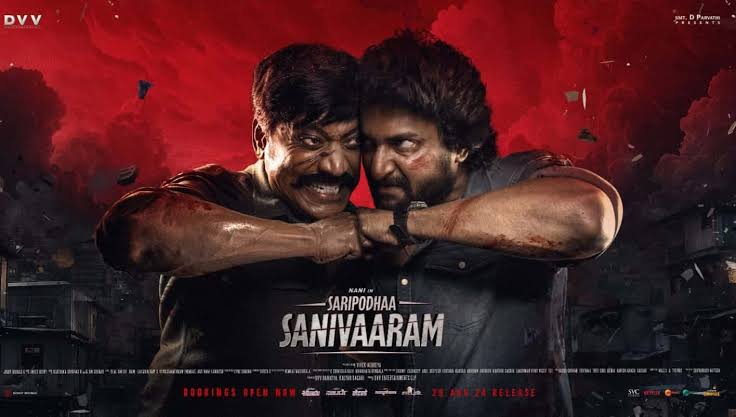 CinemaRareIN's tweet image. Telugu film #SaripodhaaSanivaaram (2024) by #VivekAthreya, ft. @NameIsNani @iam_SJSuryah @priyankaamohan @abhiramiact @AditiBalan #PSaiKumar #SubhalekhaSudhakar @murlisharma72 &amp;amp; #AjayGhosh, now streaming on @NetflixIndia. 

@JxBe @IamKalyanDasari @SVC_official @DVVMovies