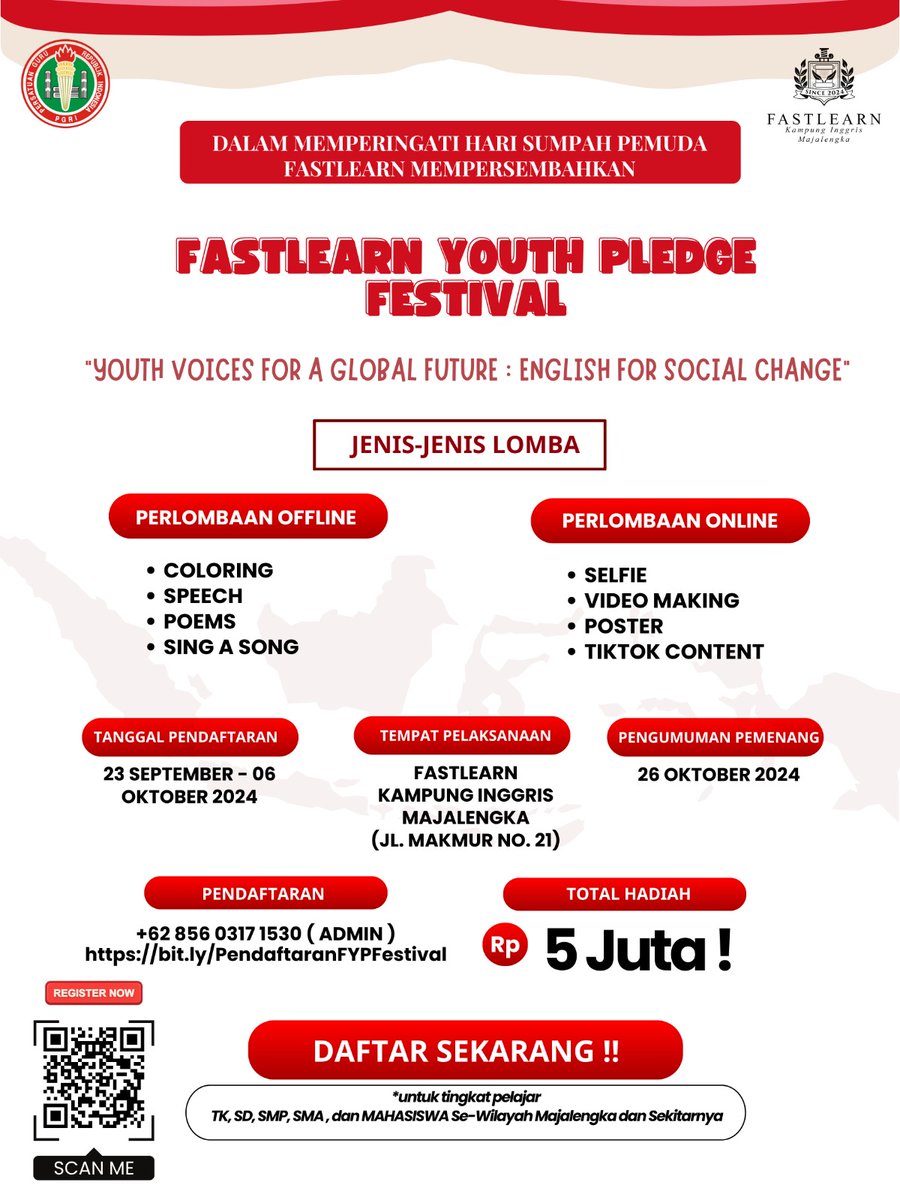 AboutCirebonID's tweet photo. Fastlearn Youth Pledge Festival (FYP) #cirebonevent #cirebon
https://t.co/6HVe2GLUMj https://t.co/MyxnHPLr7J
