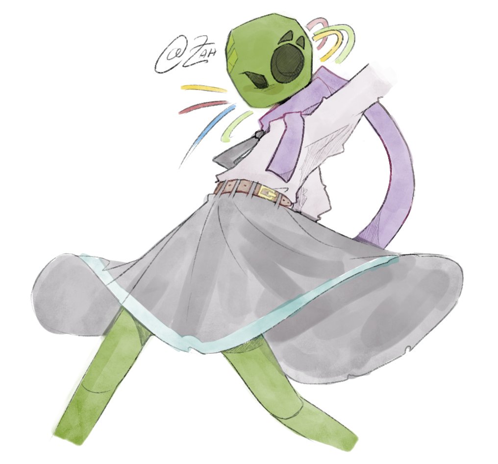 Zahanh_'s tweet image. siggie in a dress #rainworld #nsh #art