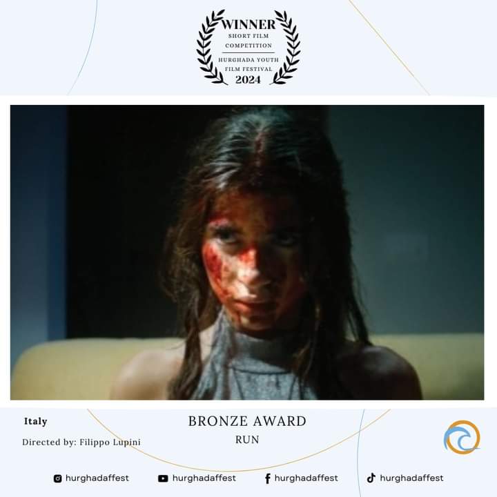 Achievements of today are the stepping stones for the future ones... And the bronze award for the short film competition went to Run directed by Filippo Lupini from Italy✨️❤️

#hurghadayouthfilmfestival
